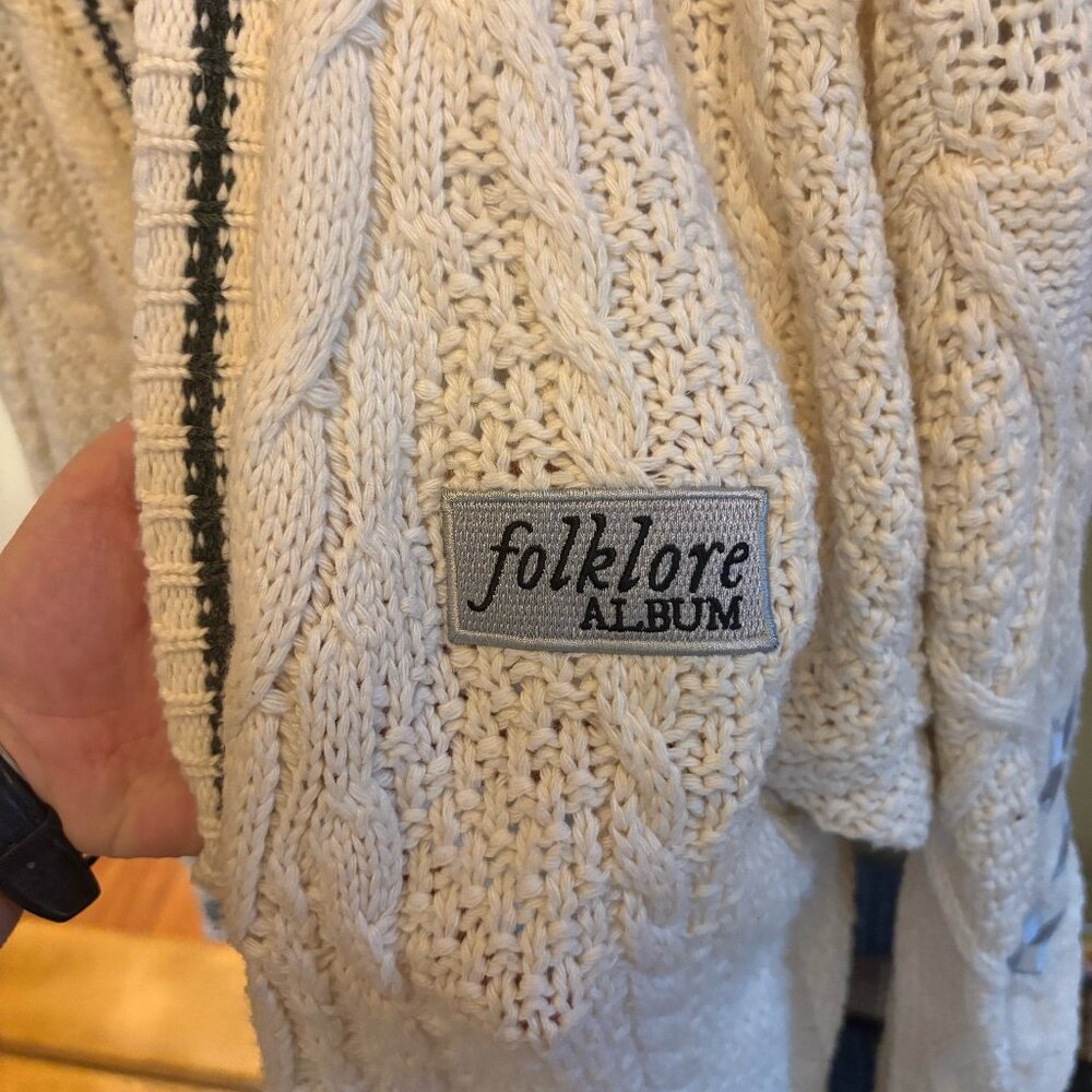 Original 2020 Taylor Swift Folklore Album Patch Cardigan MD/LG  (Rare)